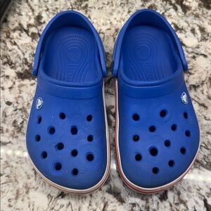 Crocs Crocband Clog Blue/White/Red. Size J2